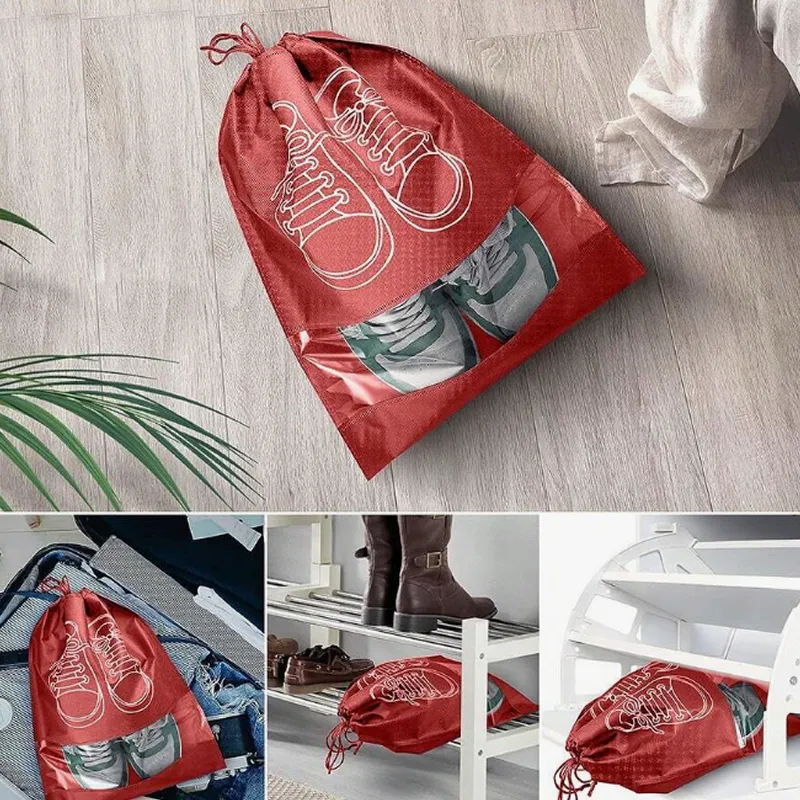 33 X 44Cm Non-Woven Draw String Traveling Shoe Bag