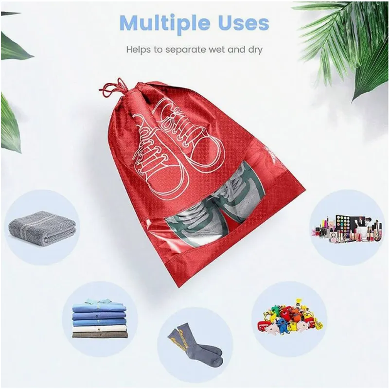 33 X 44Cm Non-Woven Draw String Traveling Shoe Bag