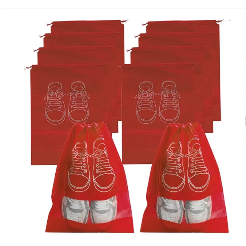 33 X 44Cm Non-Woven Draw String Traveling Shoe Bag