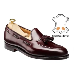 6CM/2.36 Inches CMR CHAMARIPA Men's Burgundy Cordovan Tassel Loafers