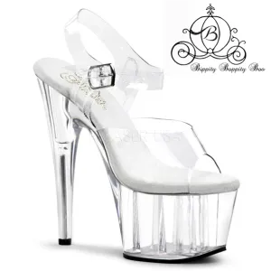 Adore-708 Clear, 7" Heel