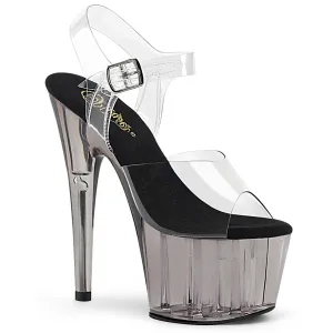 Adore-708T Clear/Smoke Tinted, 7" Heels