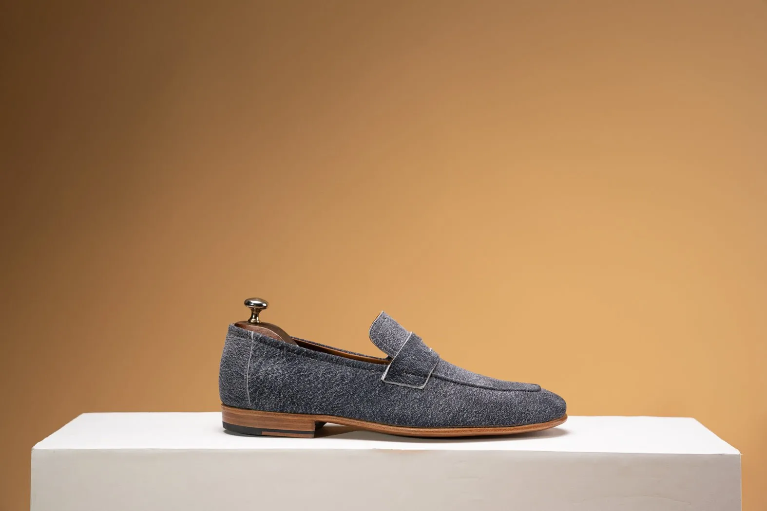 BOSPHORUS LEATHER LOAFER - CAPRICORN BLUE