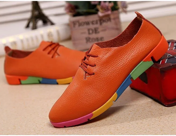 Breathable Genuine Leather Shoes for Women