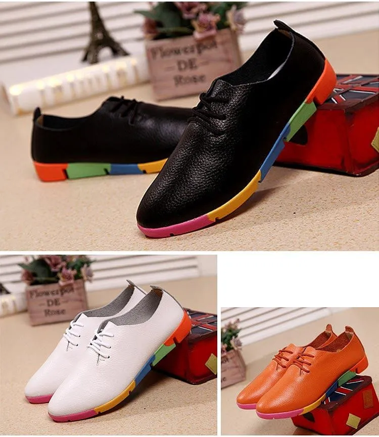 Breathable Genuine Leather Shoes for Women