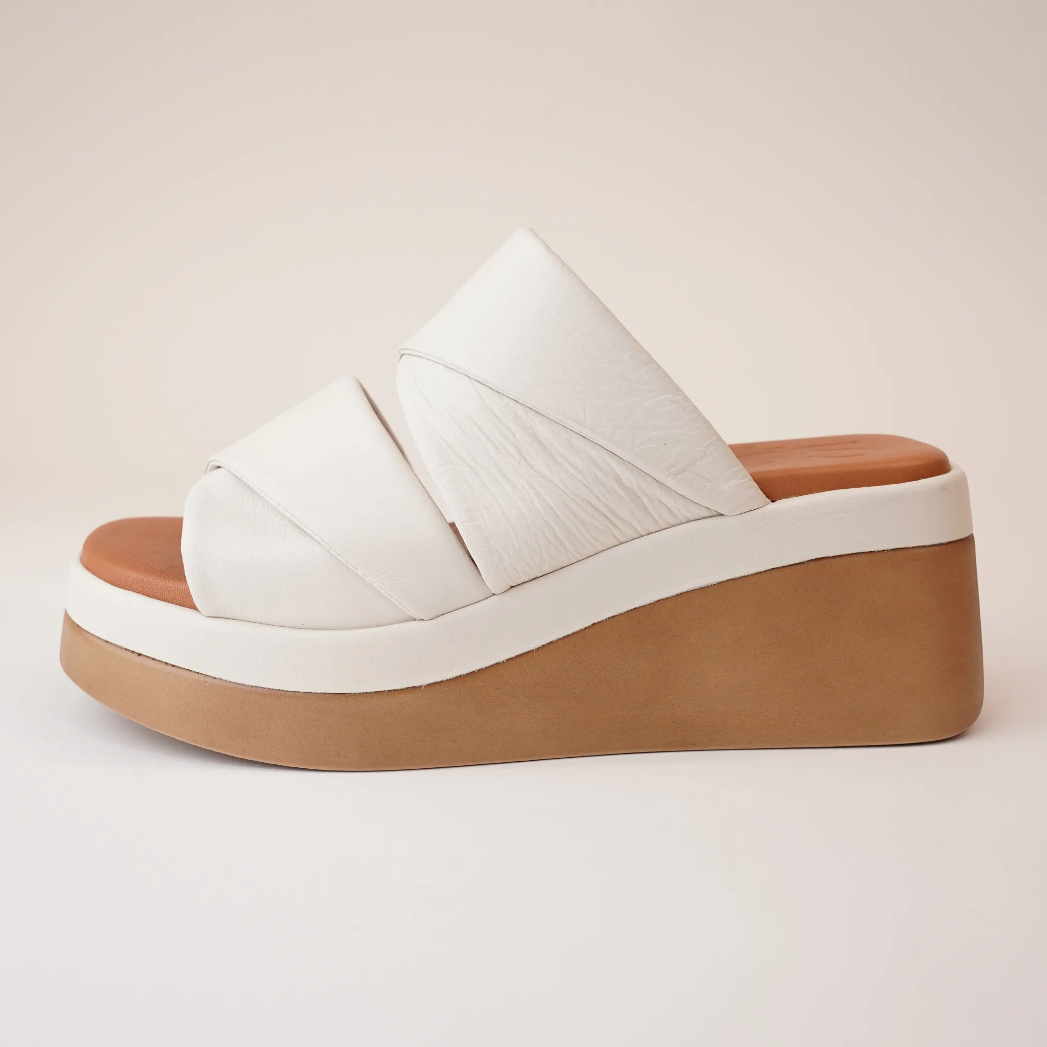 Caro Off White Leather Sandals