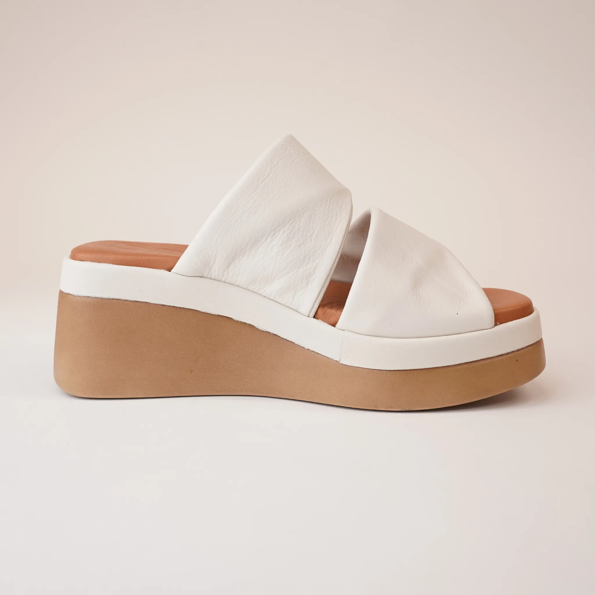 Caro Off White Leather Sandals