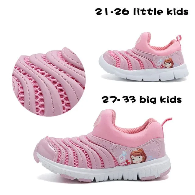 Casual Light Breathable Children's Runing Shoes With Cartoon Pattern