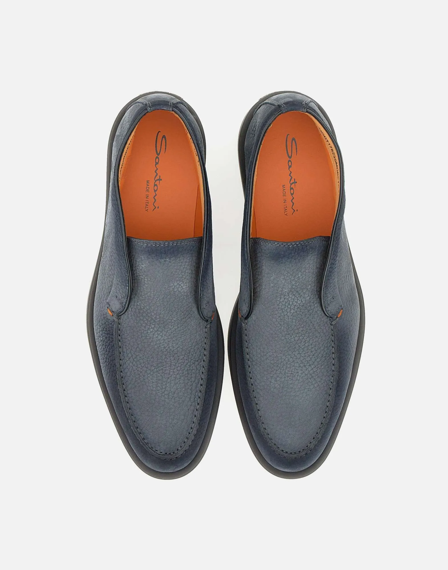 Dragon Grey Leather Loafers