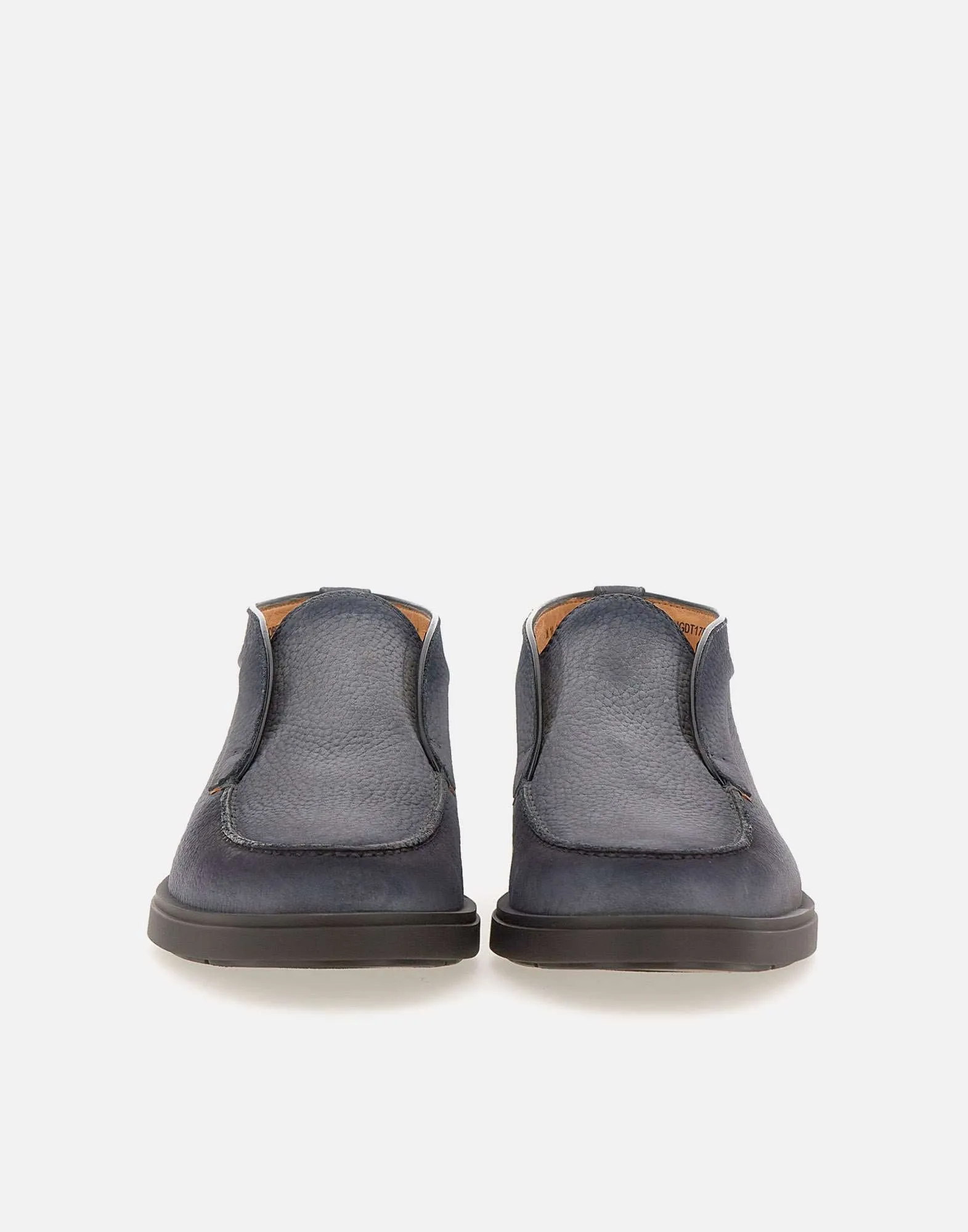 Dragon Grey Leather Loafers