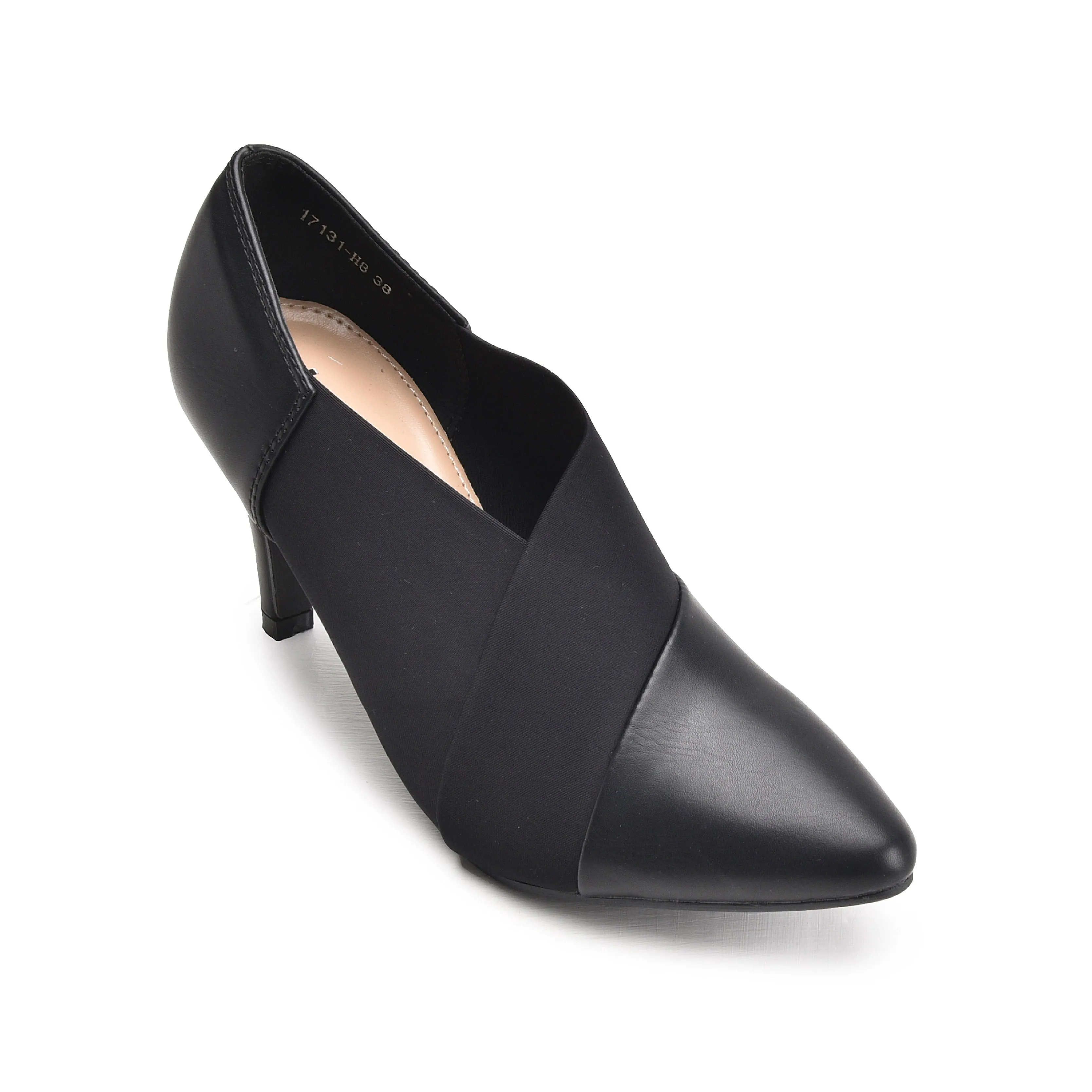 Elegant Black Mid Heel Pumps | 423N-C