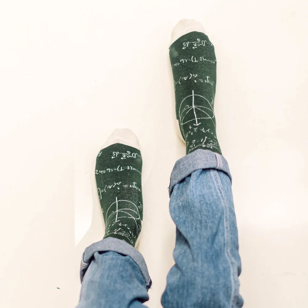 Equation Printed Quarter Length Socks