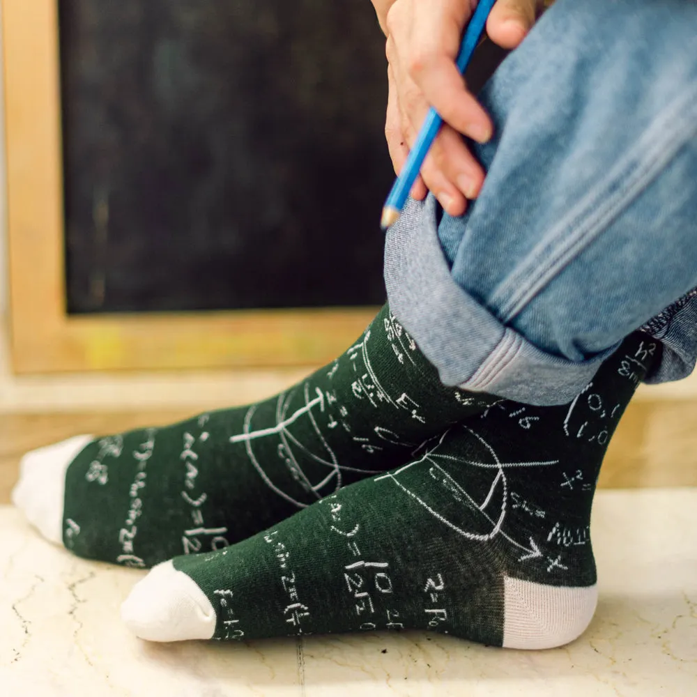 Equation Printed Quarter Length Socks