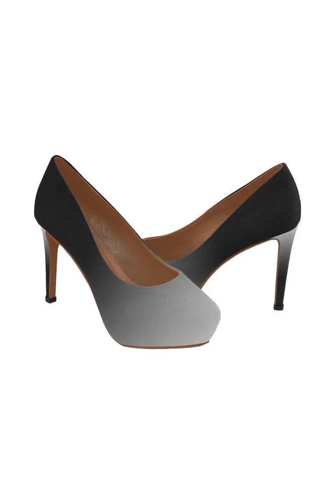 Fade Gray to Black Women's High Heels