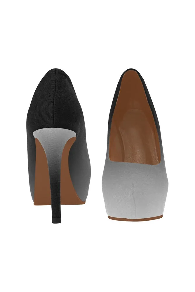 Fade Gray to Black Women's High Heels