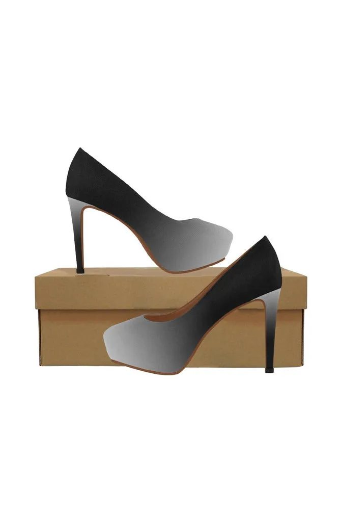 Fade Gray to Black Women's High Heels