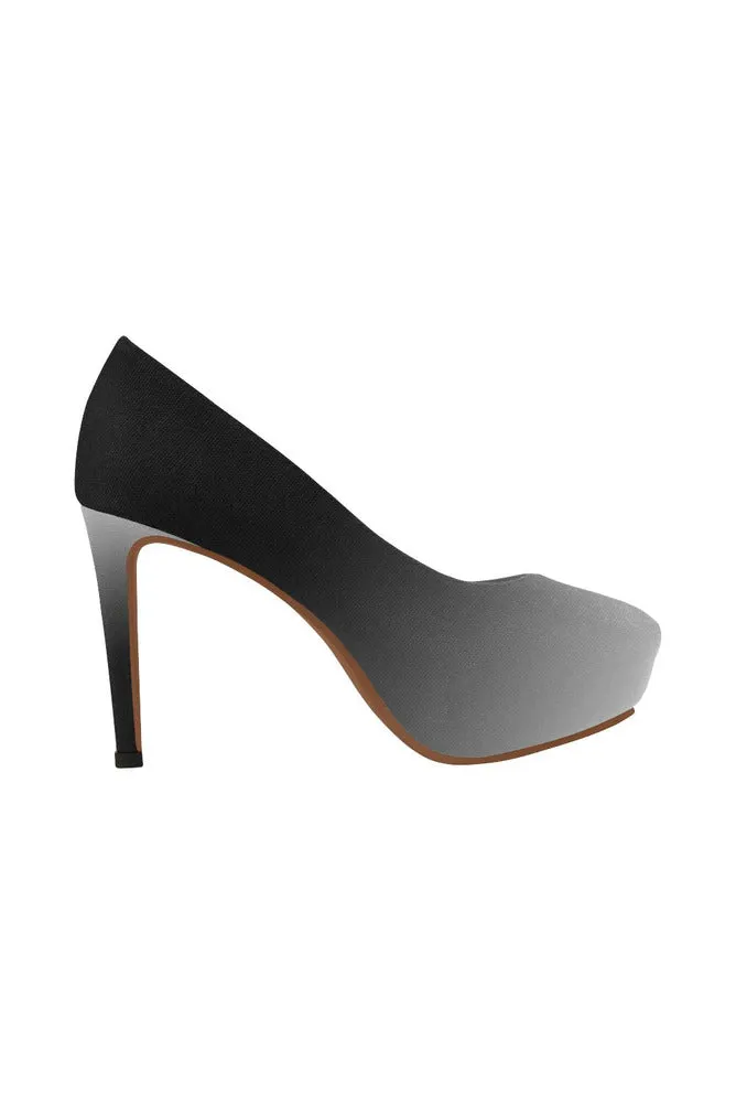 Fade Gray to Black Women's High Heels