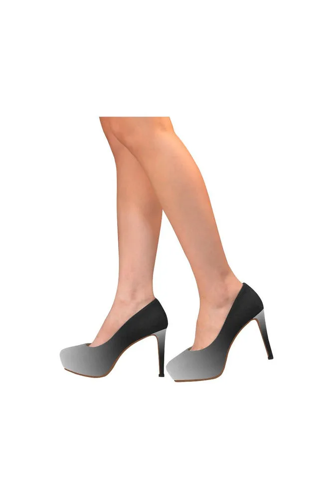 Fade Gray to Black Women's High Heels