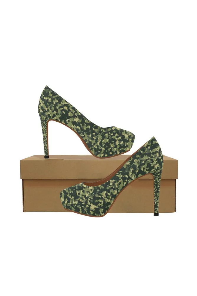 Forest Camouflage Women's High Heels