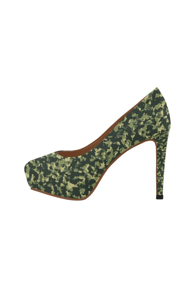 Forest Camouflage Women's High Heels