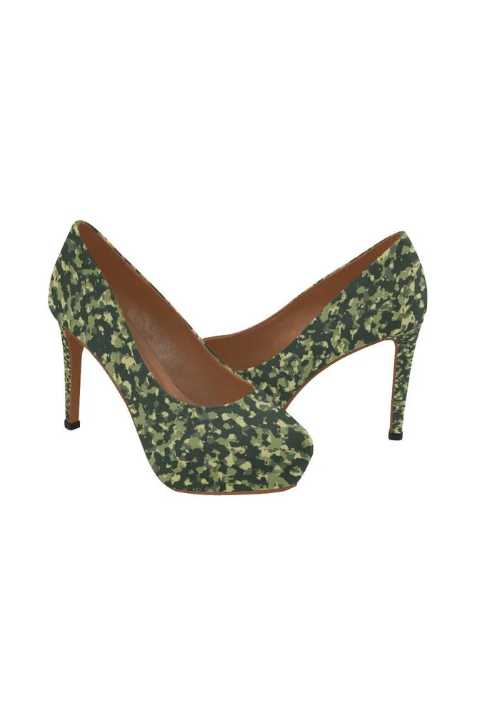 Forest Camouflage Women's High Heels