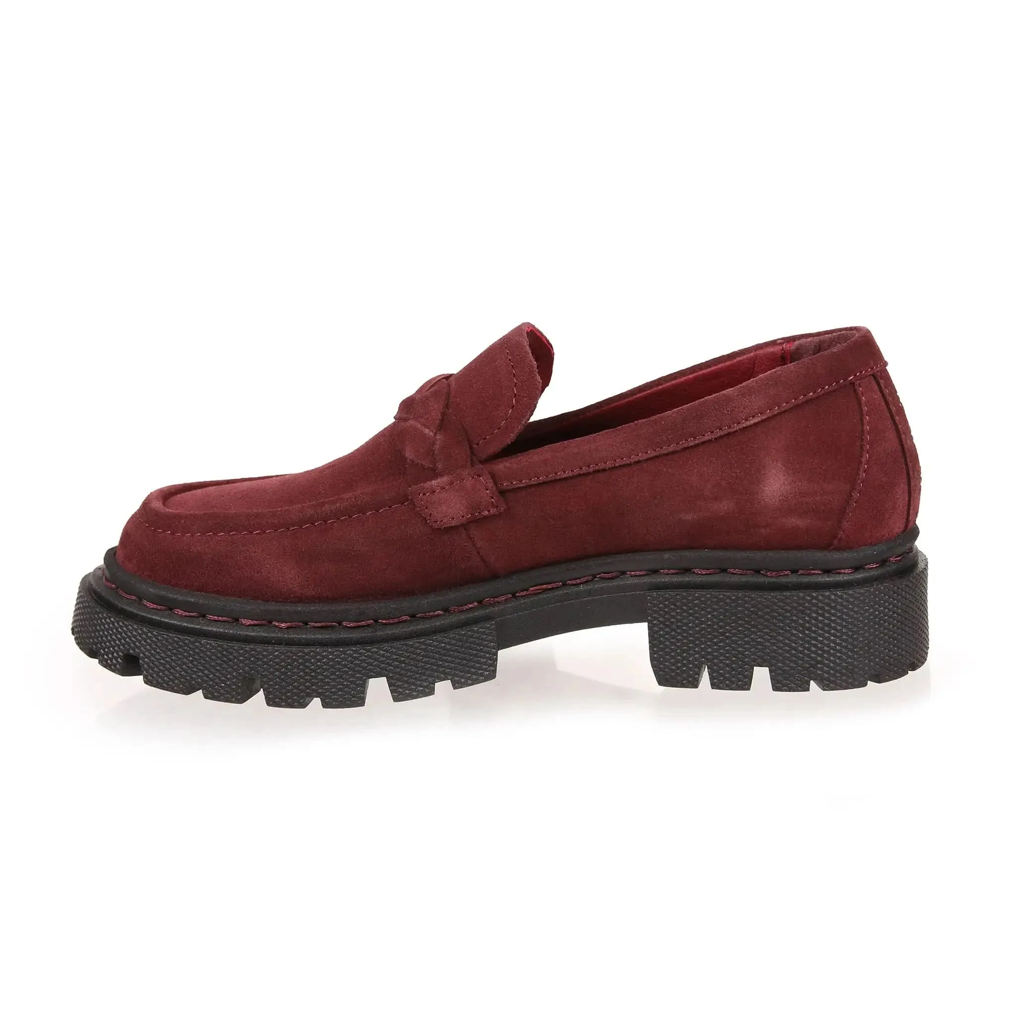 Hackney Burgundy Suede Loafers