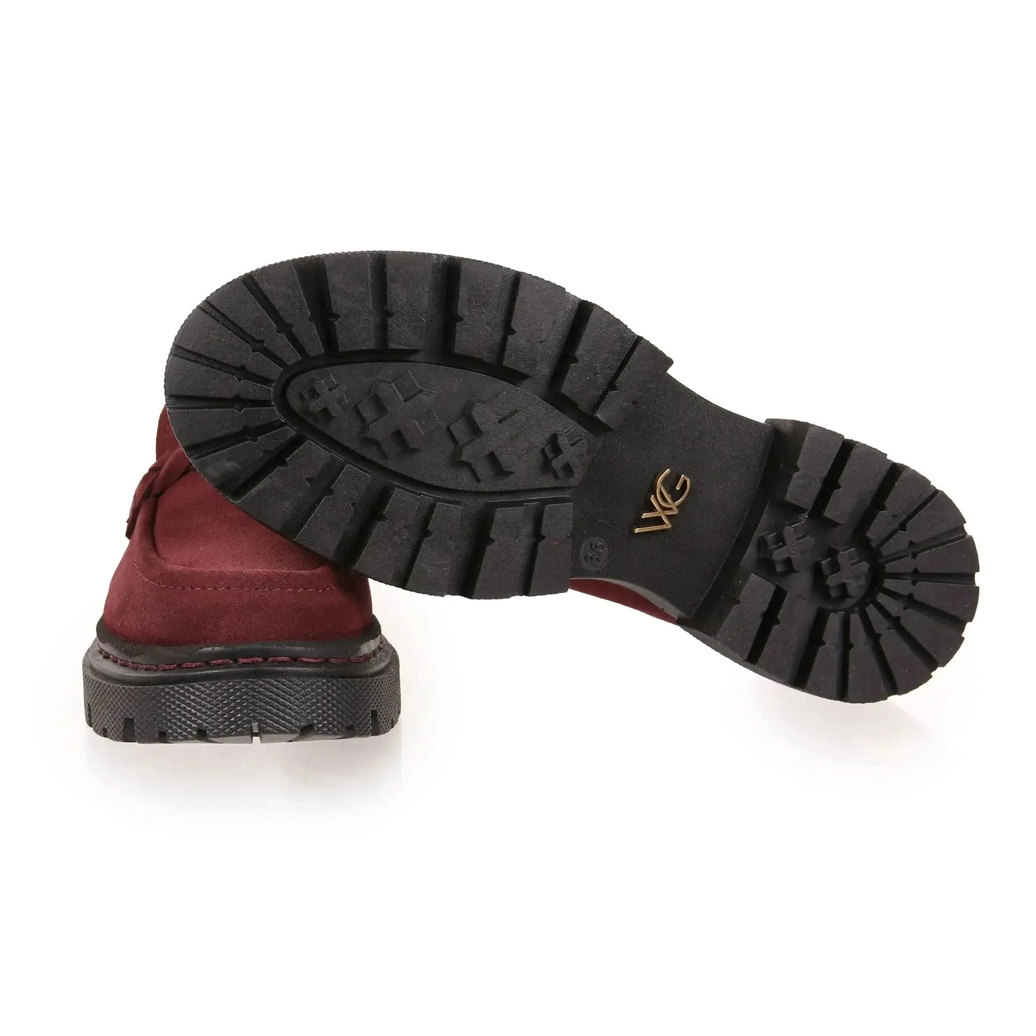 Hackney Burgundy Suede Loafers