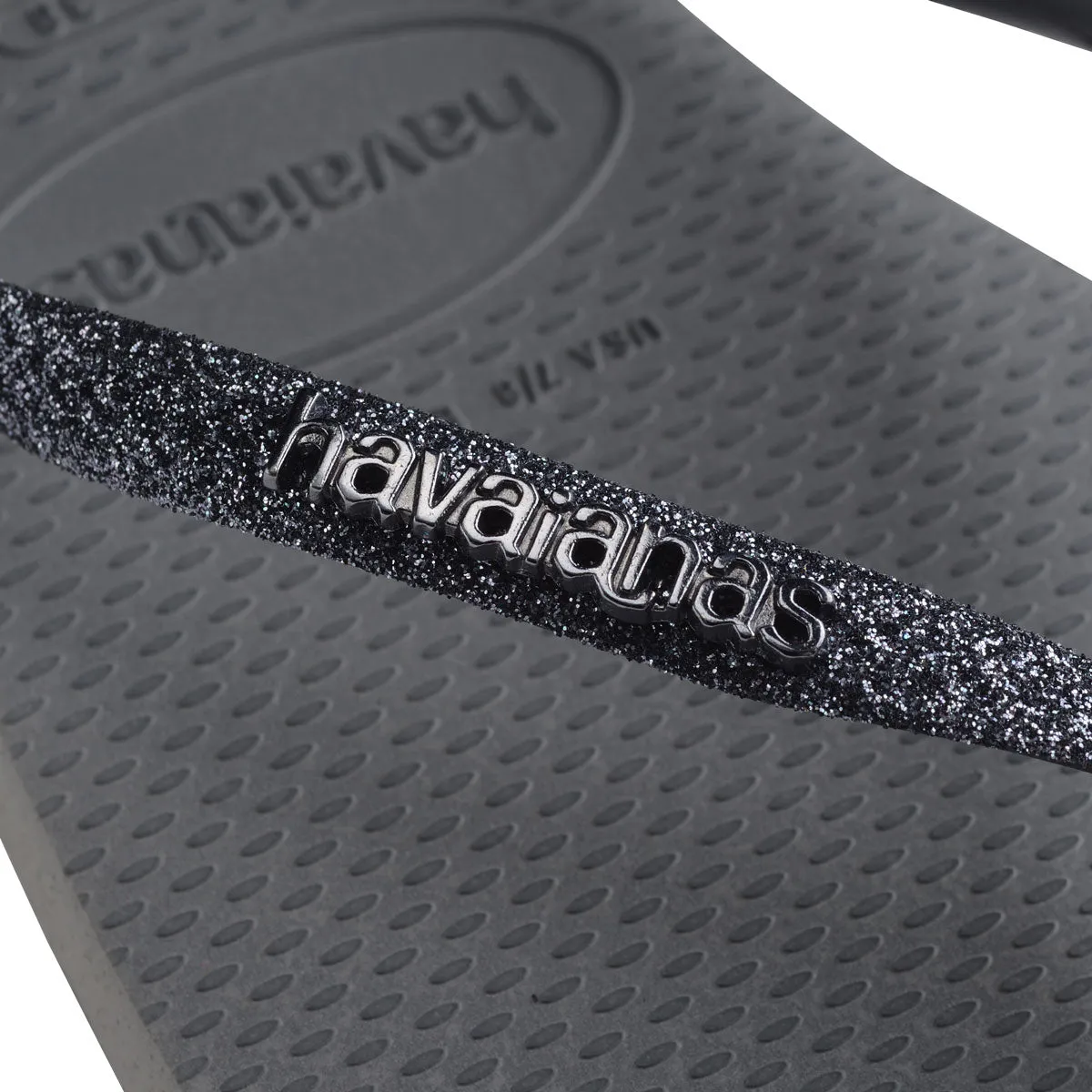 Havaianas Slim Glitter II In Grey For Women