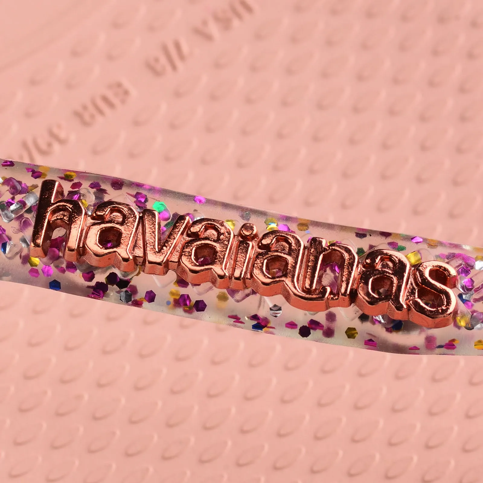 Havaianas Square Logo Metallic Flip Flops