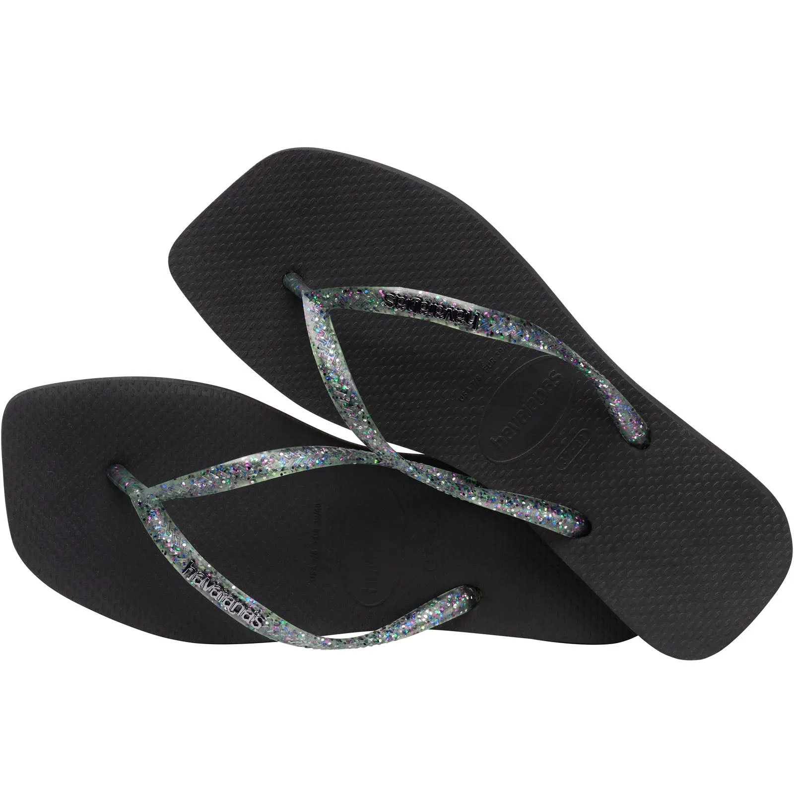 Havaianas Square Logo Metallic Flip Flops