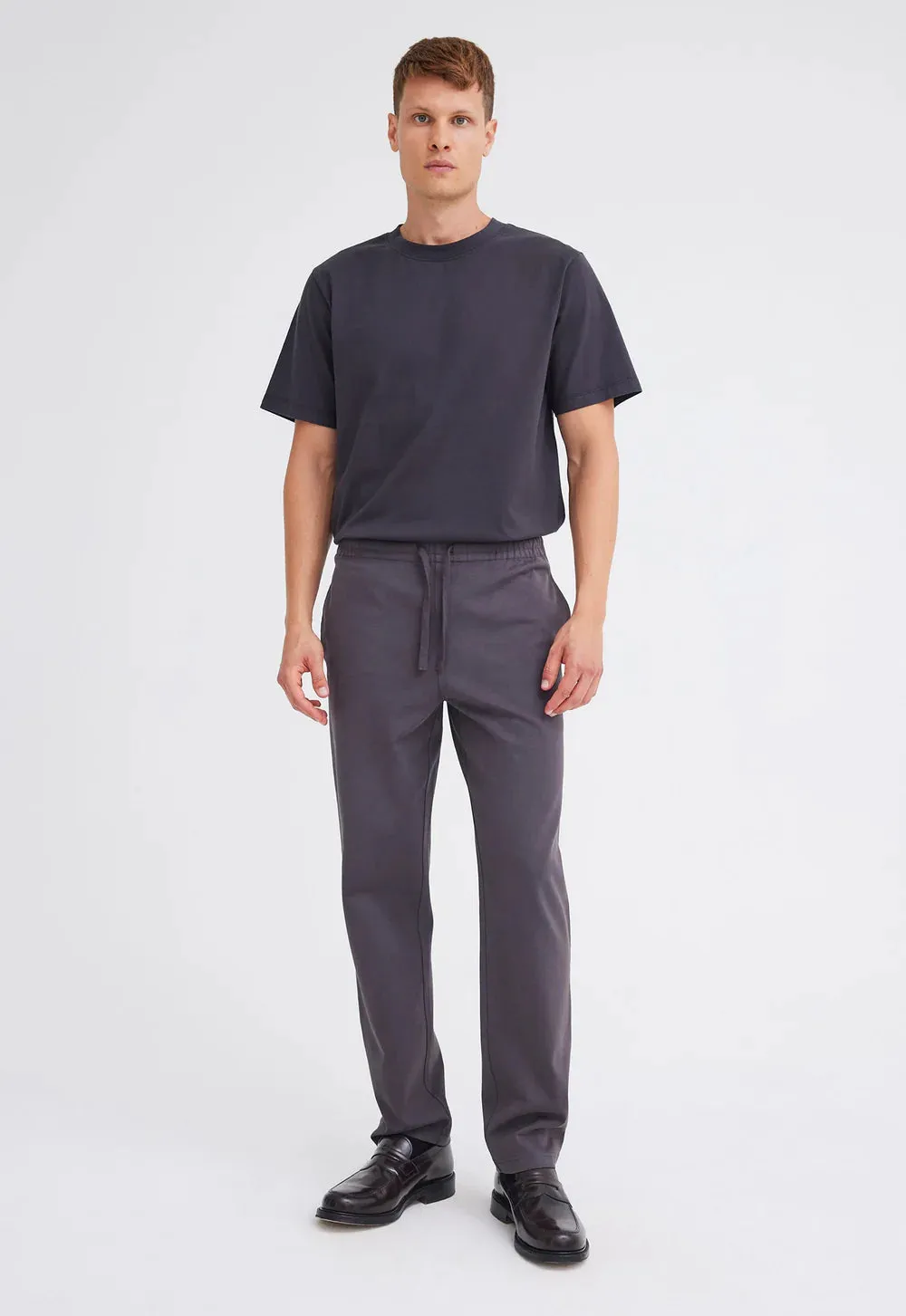 Iri Italian Cotton Pant in Steelo Grey