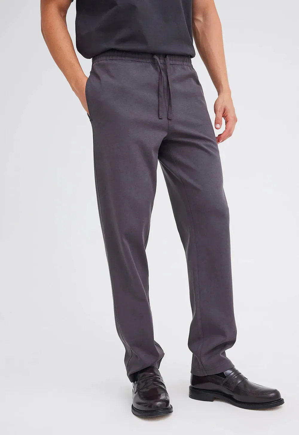 Iri Italian Cotton Pant in Steelo Grey