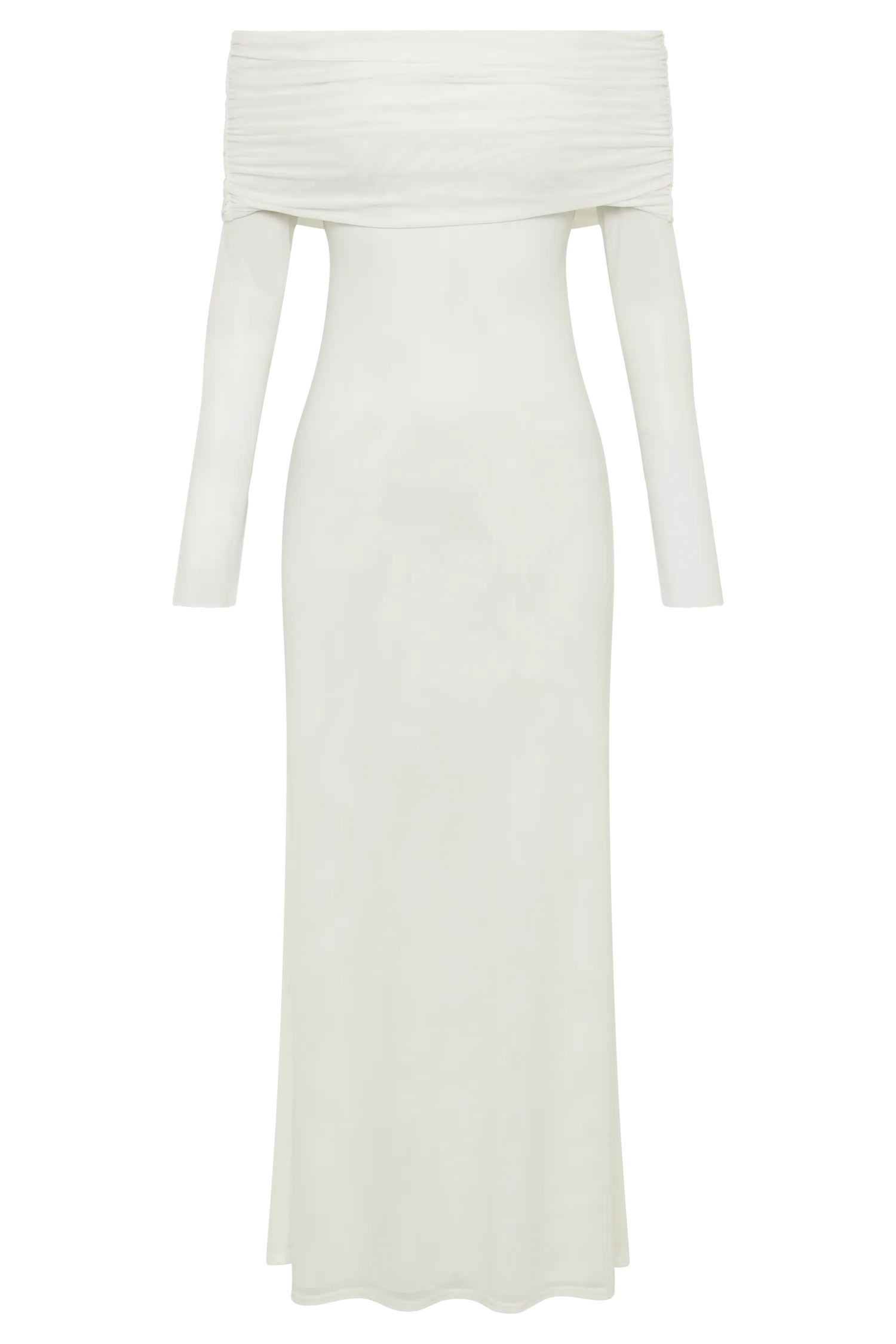 Josie Off Shoulder Mesh Maxi Dress - Ivory