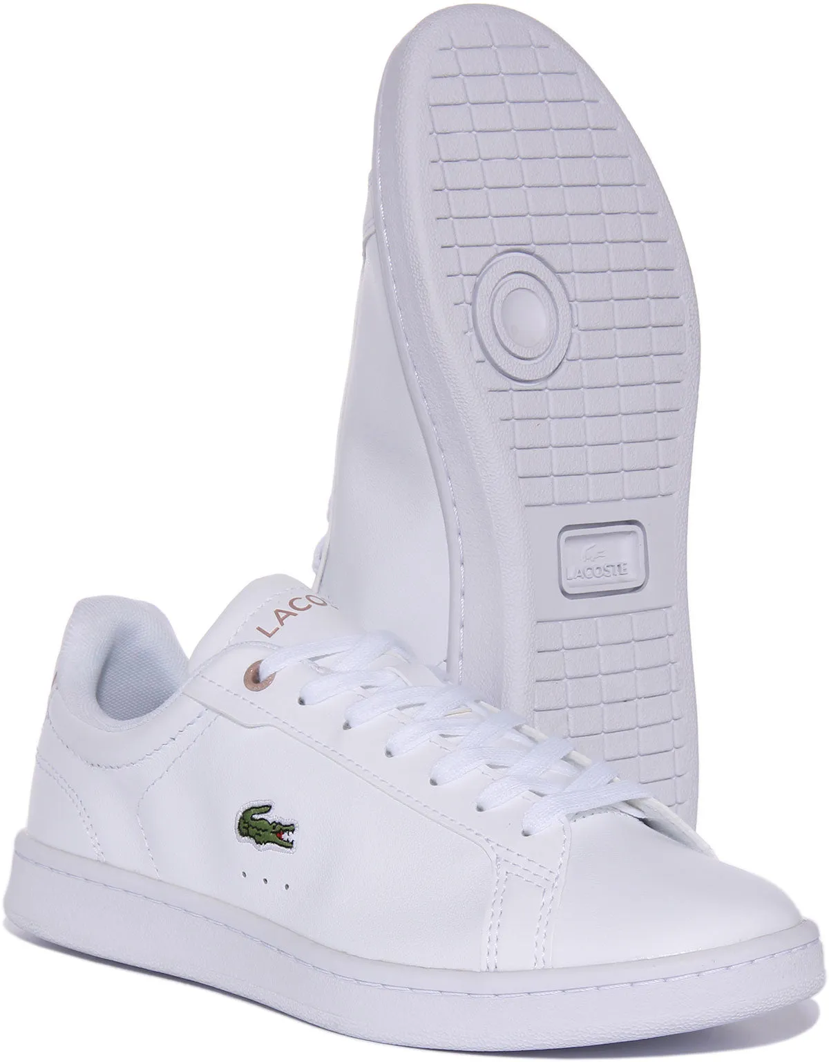 Lacoste Carnaby Pro In White Pink For Women