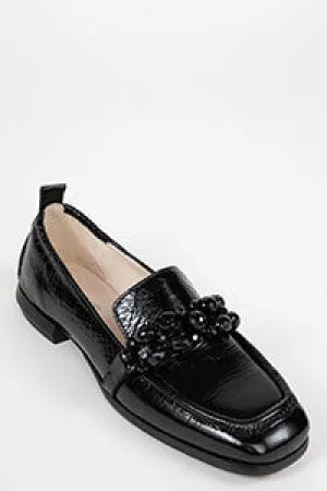 LENA Black Patent Loafers