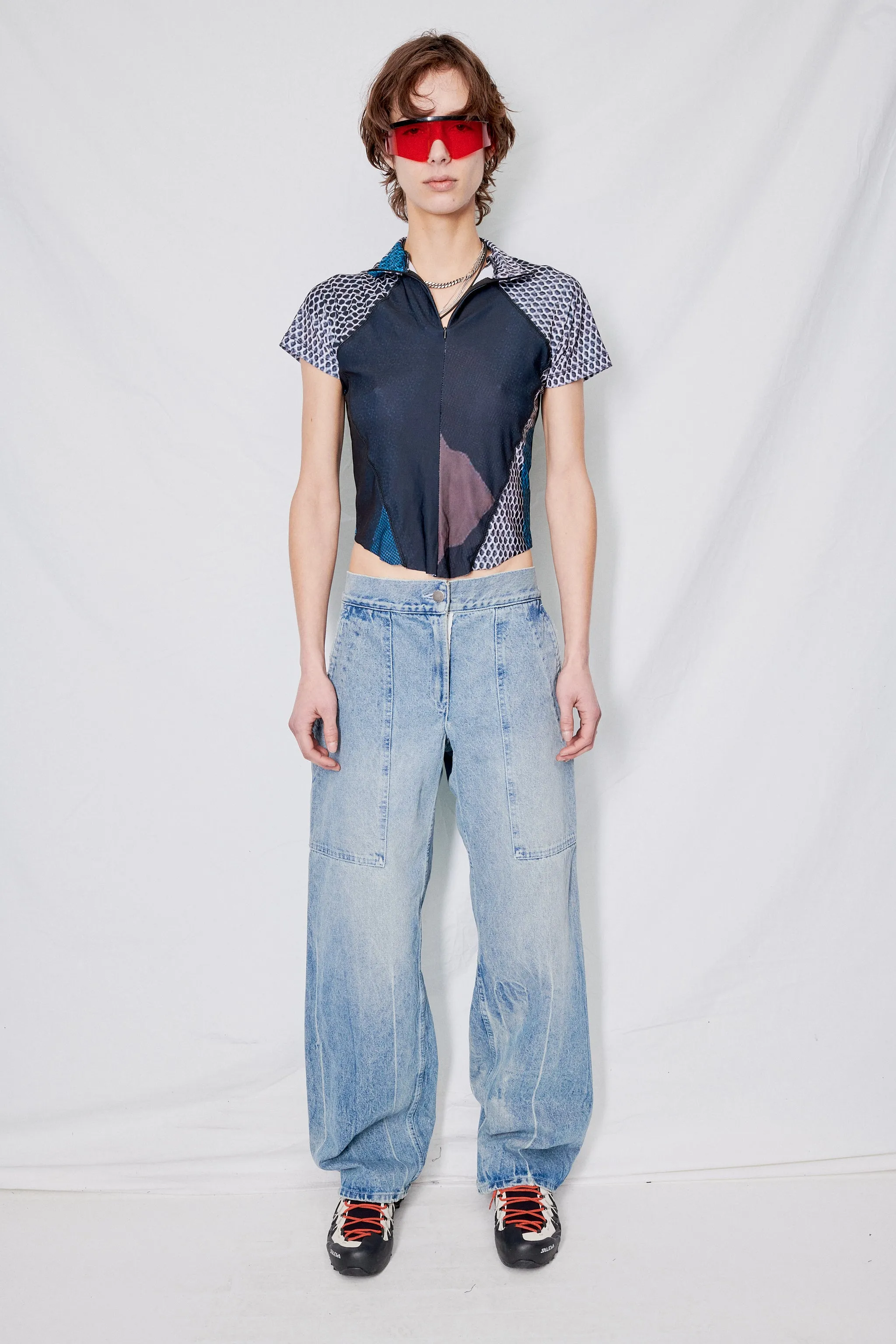 Light Wash Denim Simple Pant