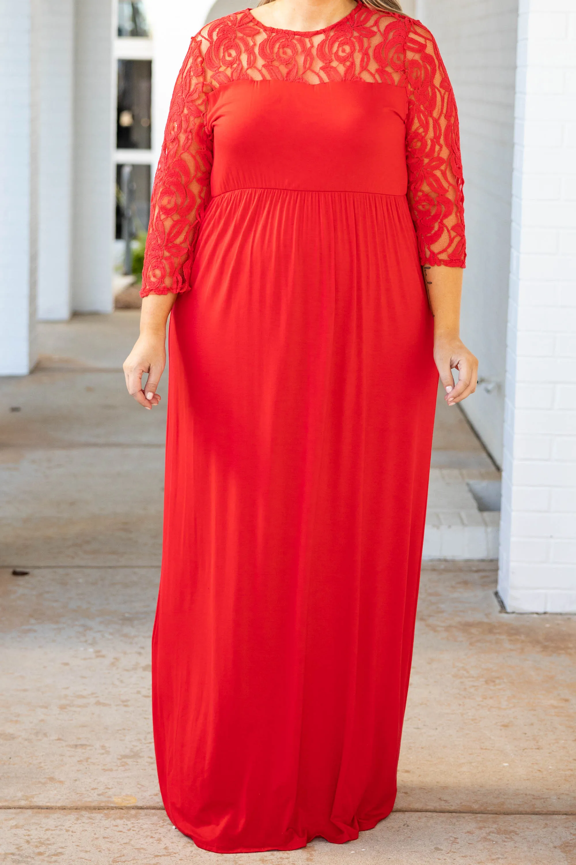 Looking Elegant Maxi Dress, Red