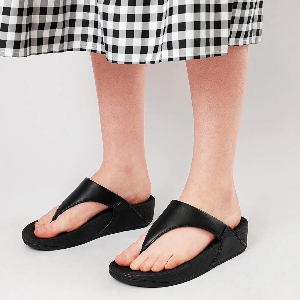 Lulu Leather Black Sandals