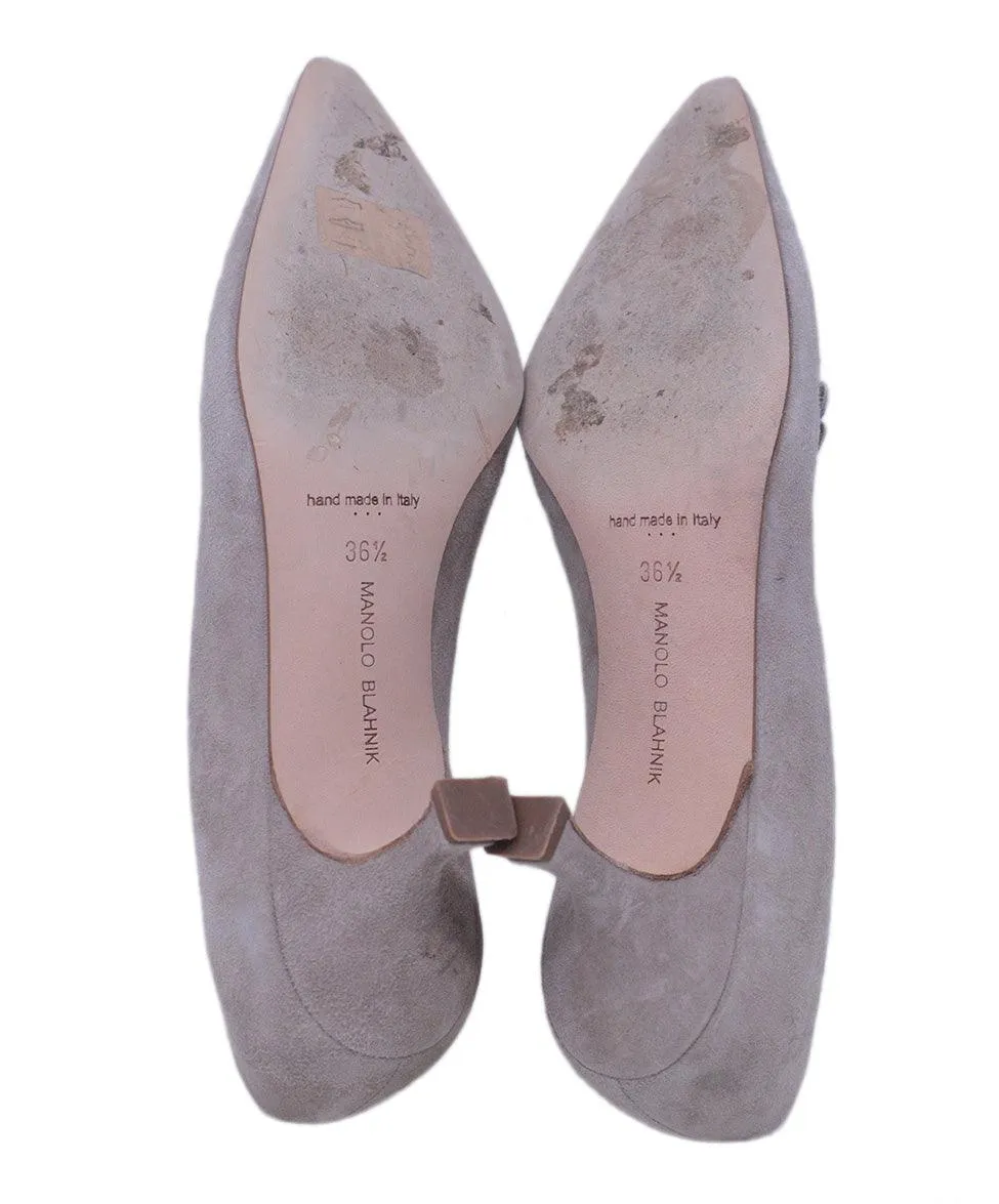 Manolo Blahnik Beige Suede Heels sz 6.5