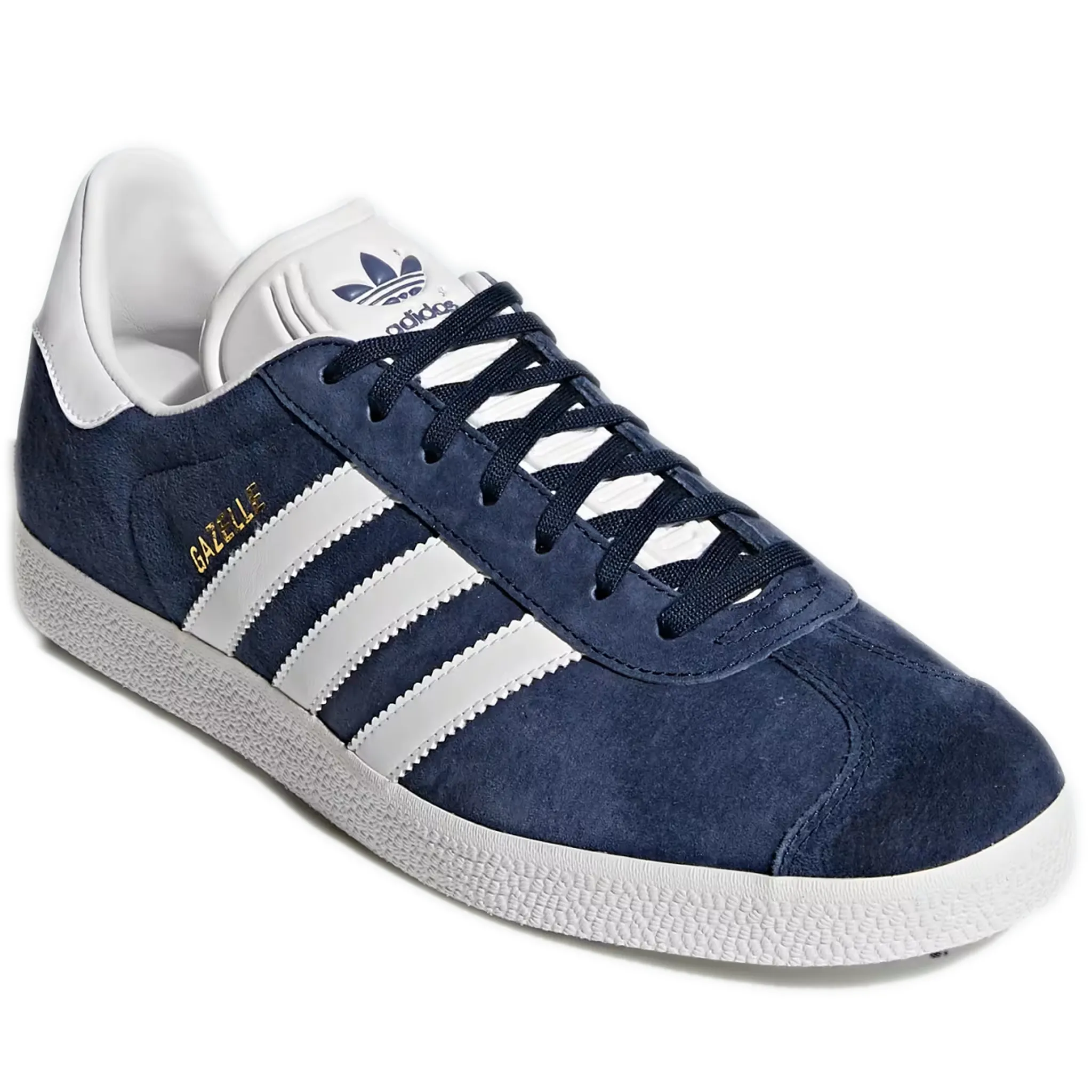 Men's Adidas Gazelle Shoes - Collegiate Navy / White / Gold Metallic