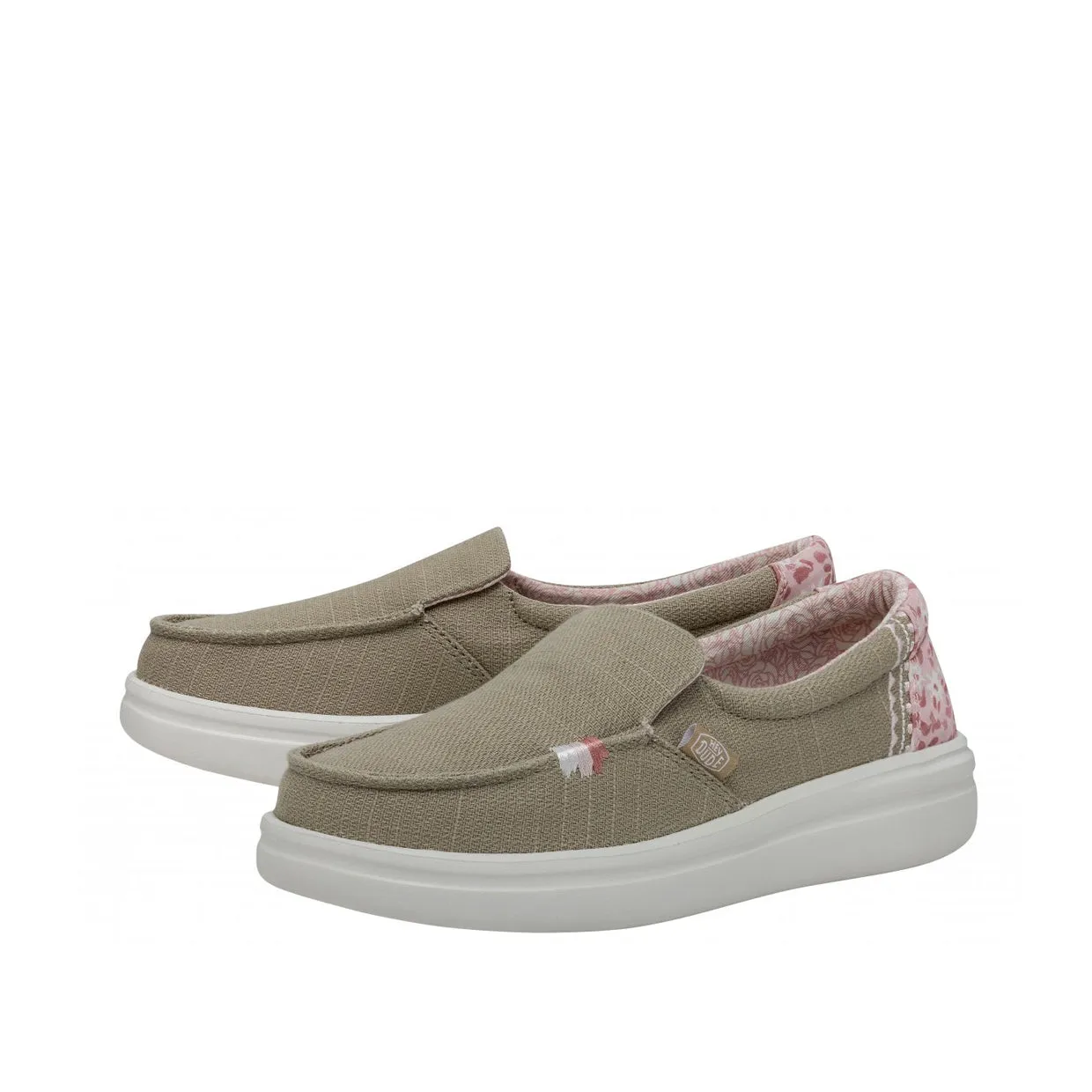 Mocassini Donna Hey Dude Misty Rise Beige / Rosa