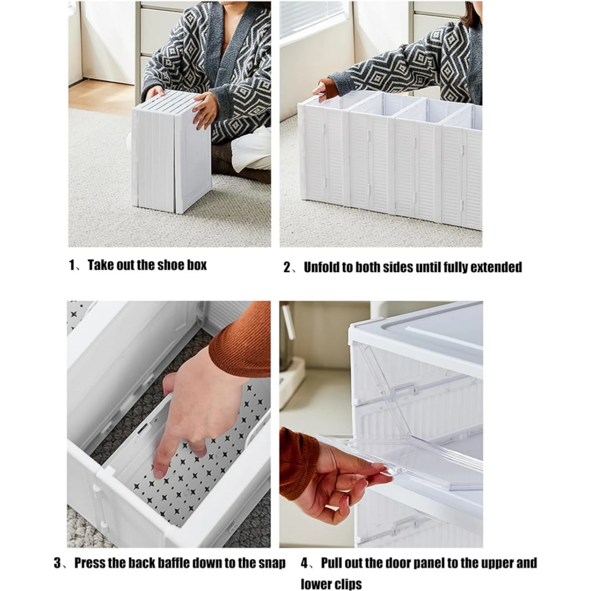 Multi-Functional 6 Layer Foldable Shoe Storage Drawer With Lids RK-55