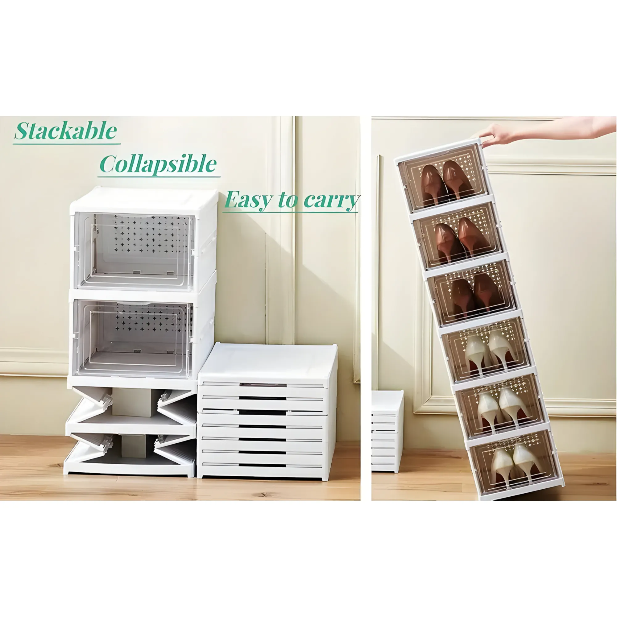 Multi-Functional 6 Layer Foldable Shoe Storage Drawer With Lids RK-55