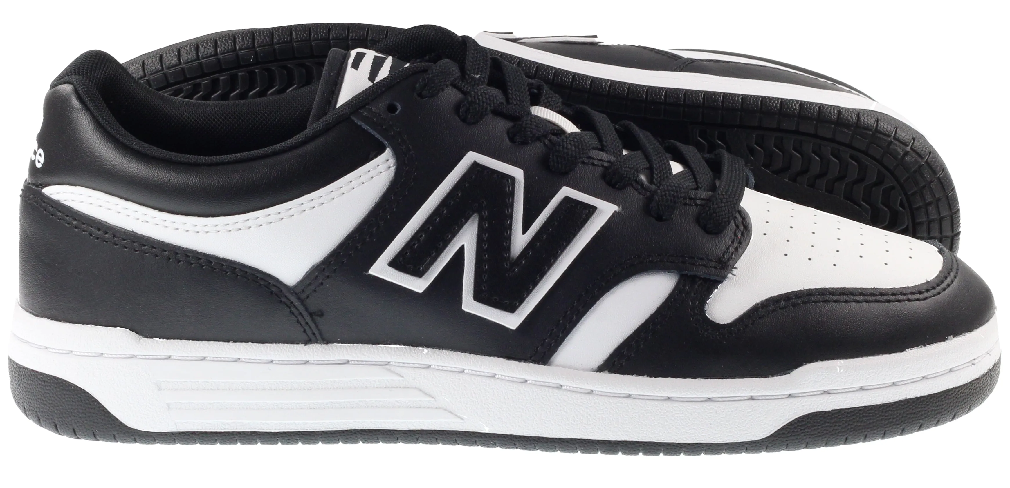 New Balance Trainers Mens 480 Low Leather White Black