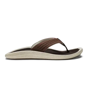 OluKai Men's Ulele Flip Flop - Dark Wood/Dark Wood 10435-6363