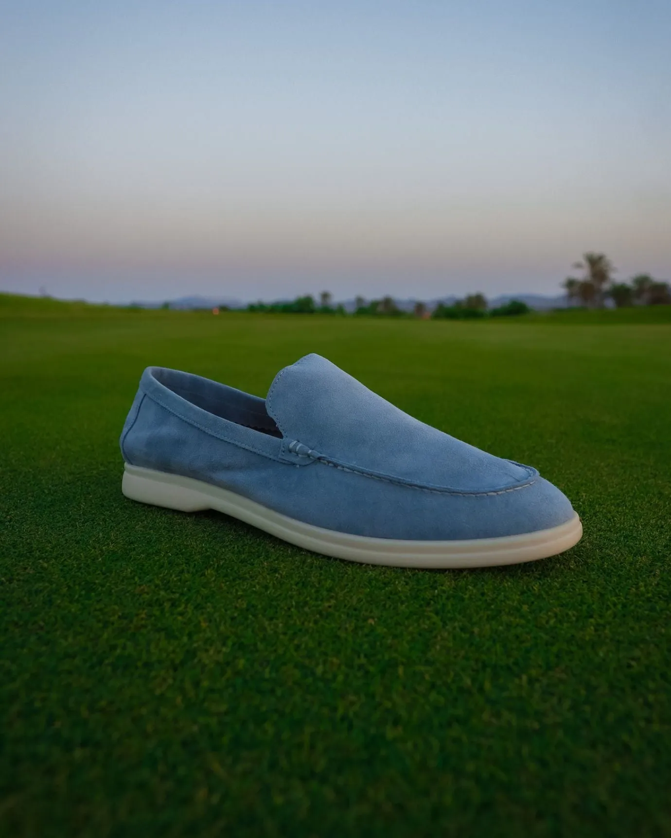 Portofino Suede Loafers Leather - Sky Blue