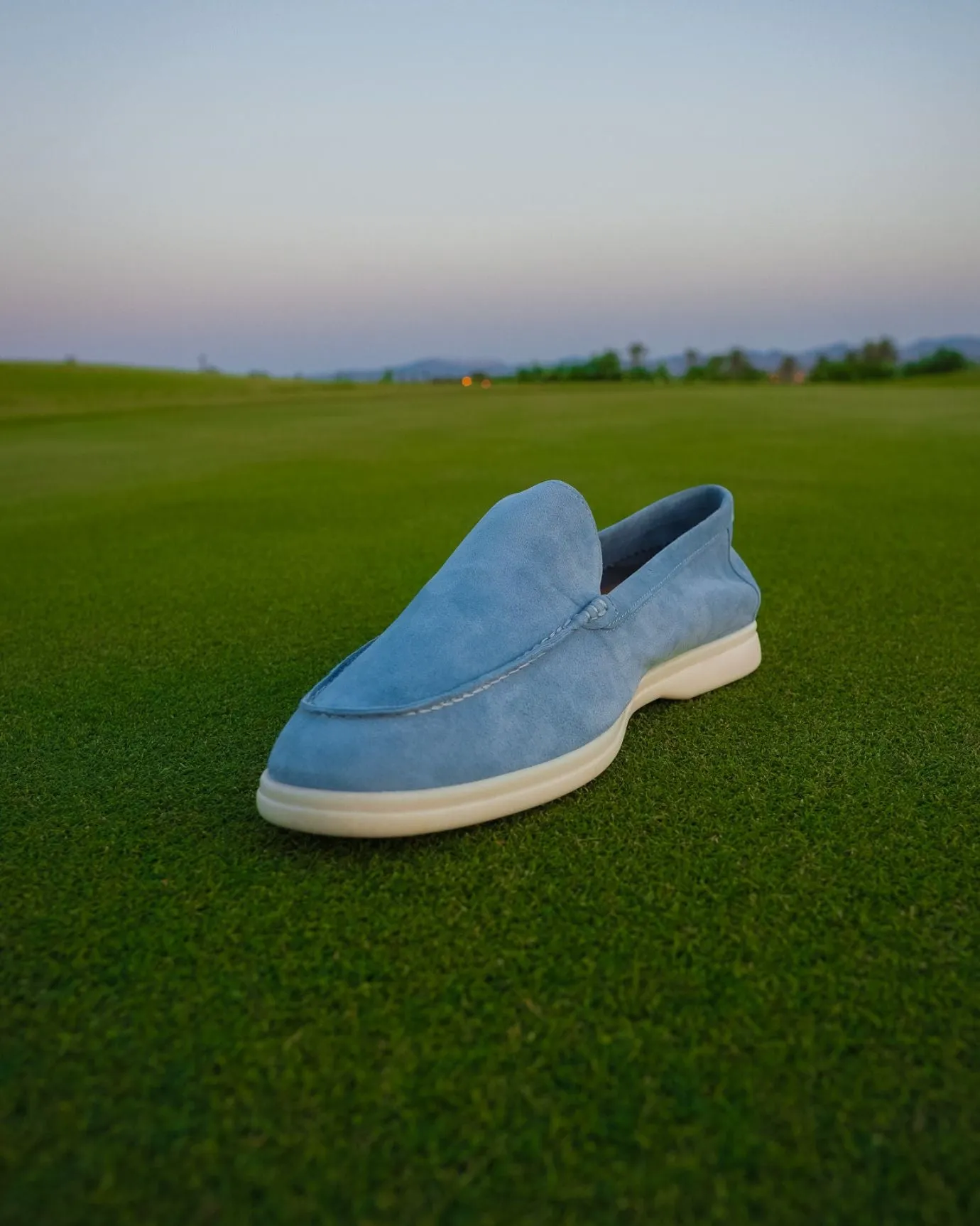 Portofino Suede Loafers Leather - Sky Blue