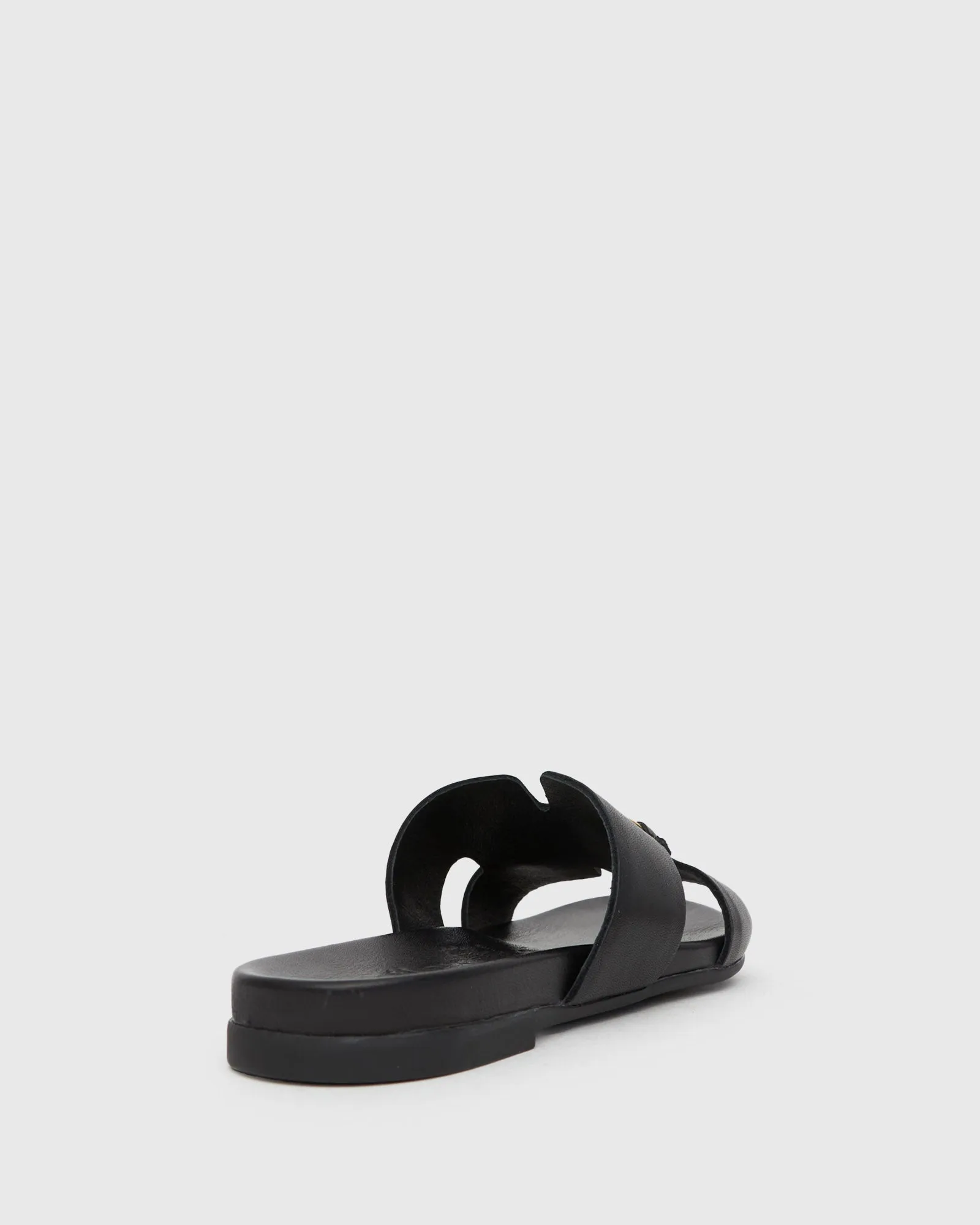 PRE-ORDER FOXY Buckle Leather Slide Sandals