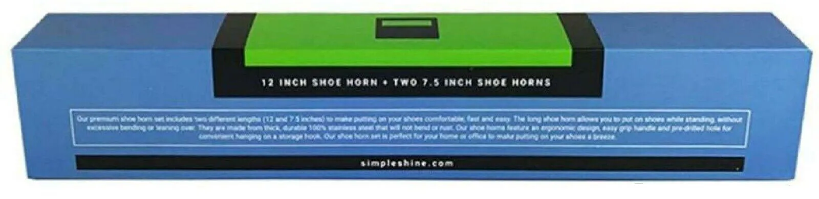 Premium Stainless Steel Shoe Horn Set Two 7" Short And One 12" Long (1 Pack)