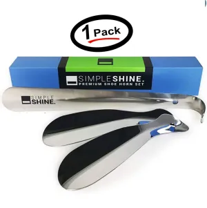 Premium Stainless Steel Shoe Horn Set Two 7" Short And One 12" Long (1 Pack)